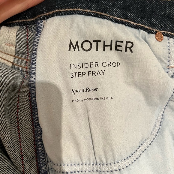 Mother Insider Crop Step Fray speed racer jeans 25 - Picture 13 of 14